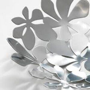 Ikea Stockholm silver metal fruit bowl
